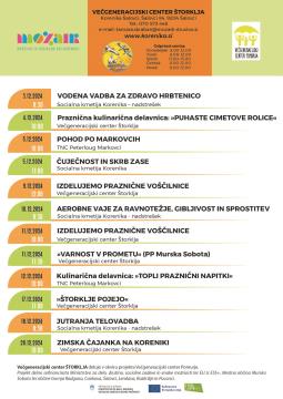 Program brezplačnih aktivnosti in delavnic v decembru v VGC Štorklja